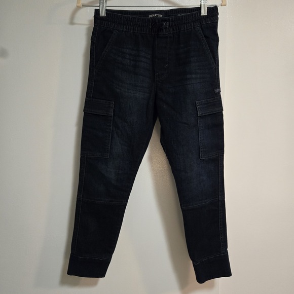 Signature Levi's Strauss Size L Dark Wash Pull-On Skinny Jeans Juniors 27x25‎ - Picture 1 of 9